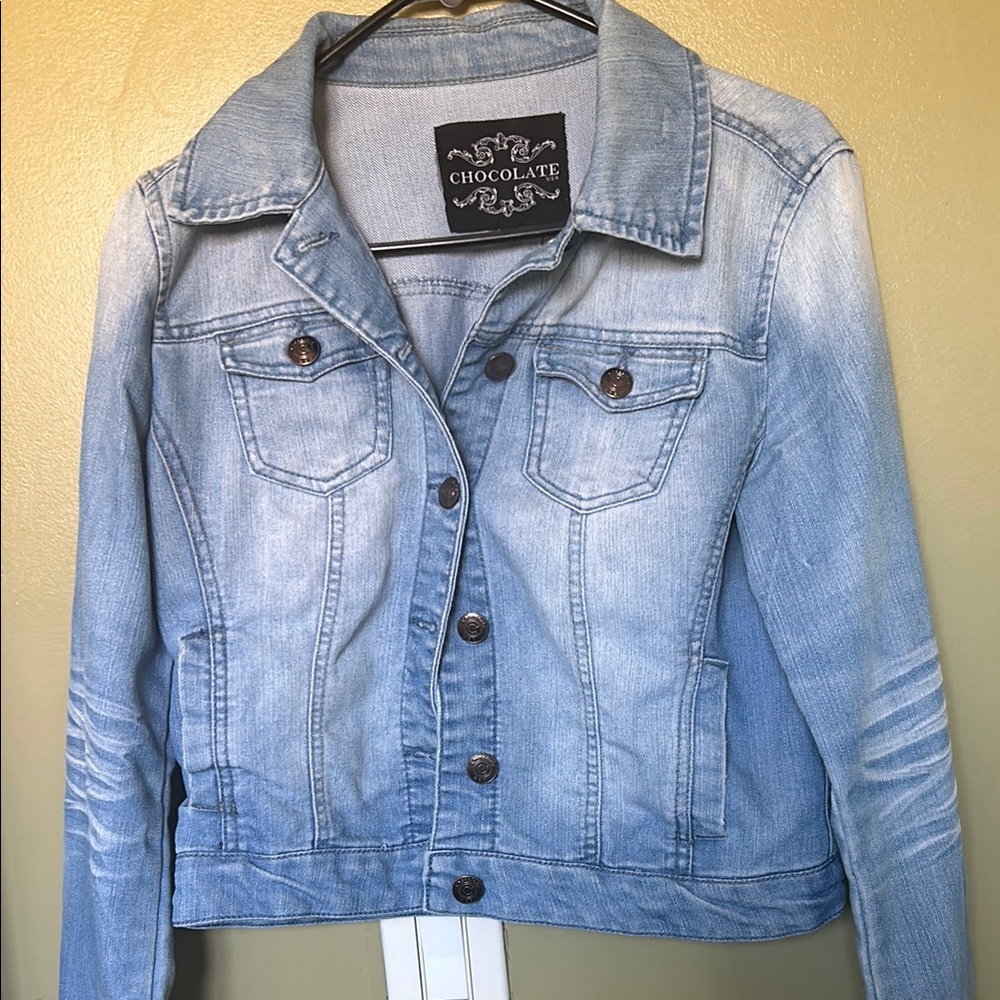 Chocolate Blue Jean Jacket Fitted Silhouette